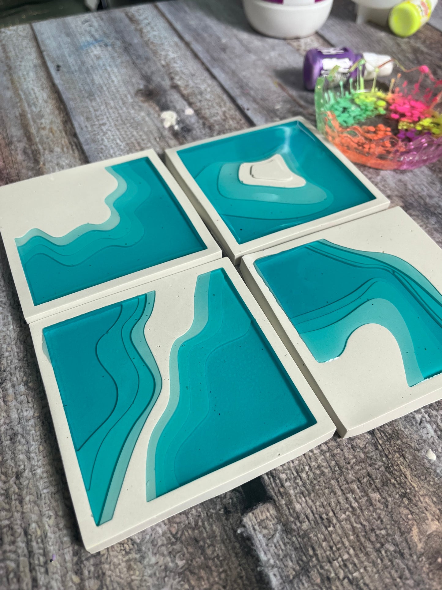 Wave Coasters - Set of 4