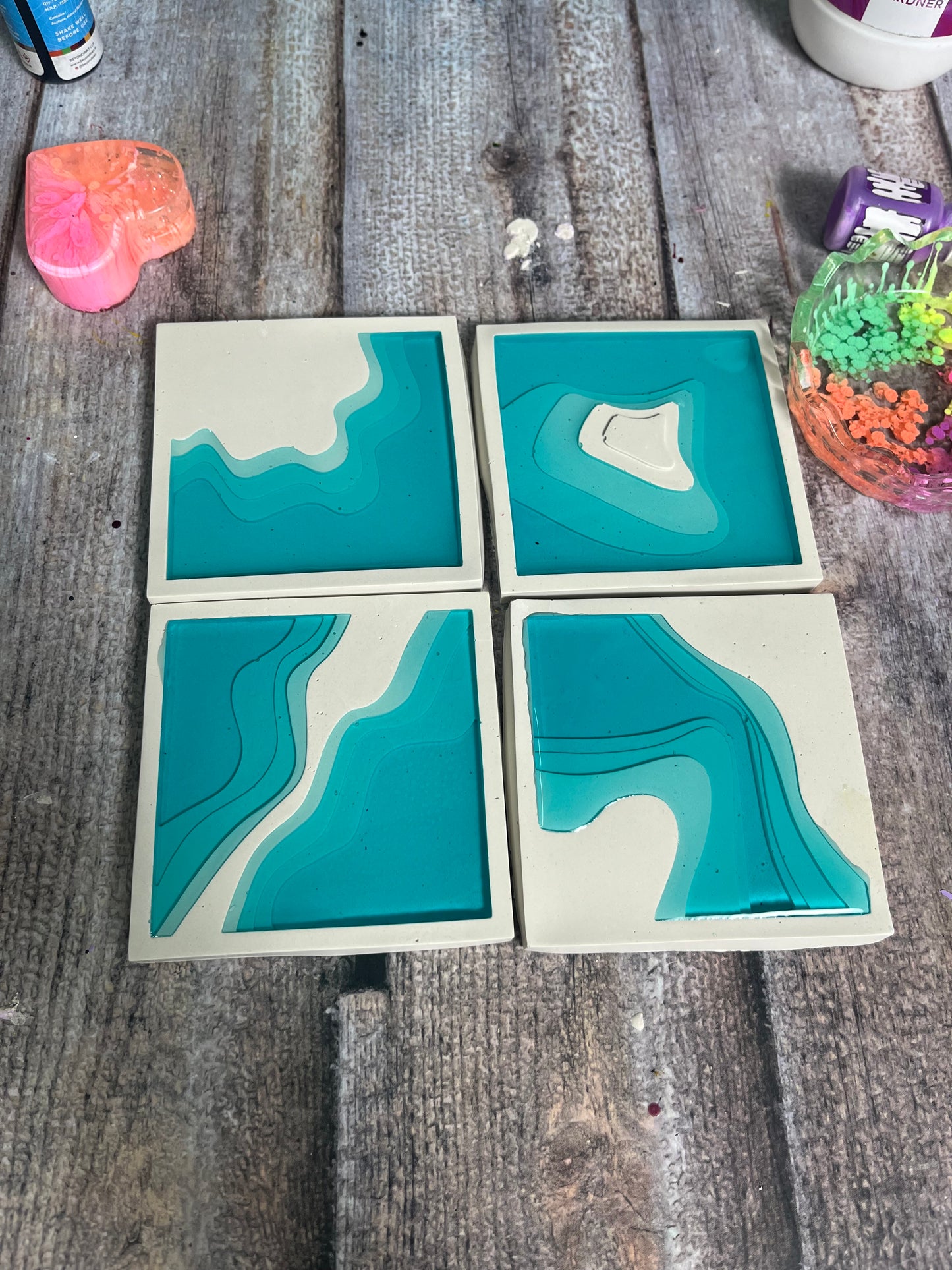 Wave Coasters - Set of 4