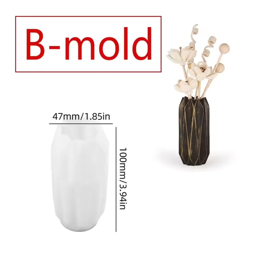 Narrow Flower Vase Mould for Beyond MIX, Resin, Concrete