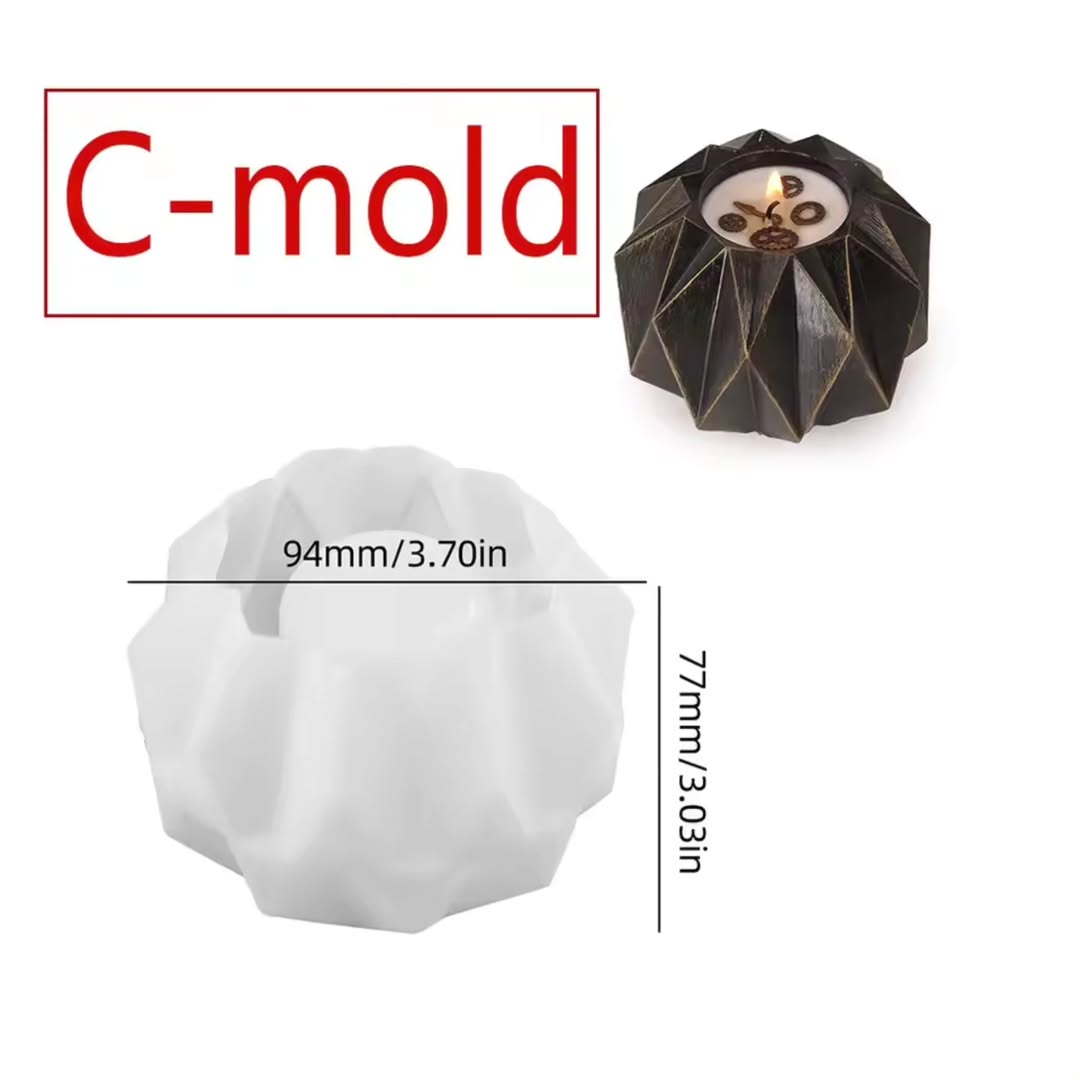 3D Candle Jar Mould for Beyond MIX, Resin, Concrete