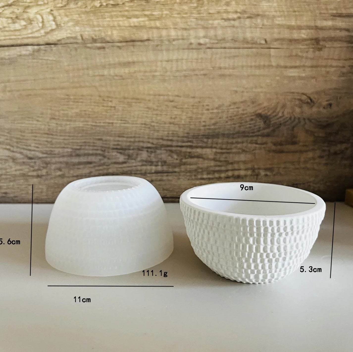 Woven Bowl/Candle Jar Mould for Beyond MIX, Resin, Concrete